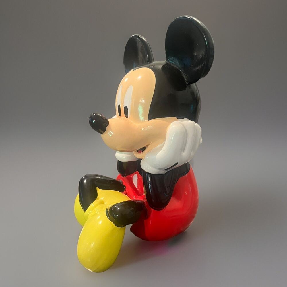 Disney Fab New York NY Mickey Mouse Ceramic Glass Piggy Coin Bank Jar - Picture 2 of 8